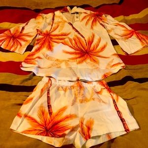 2 piece summer shorts set